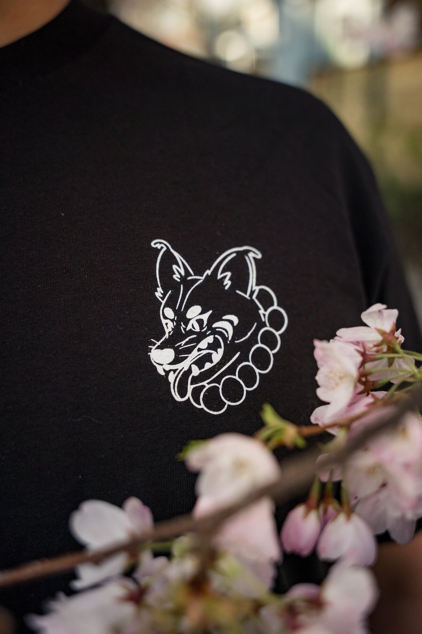 Inugami Corgi Japanese Dog God Cotton Black T-Shirt