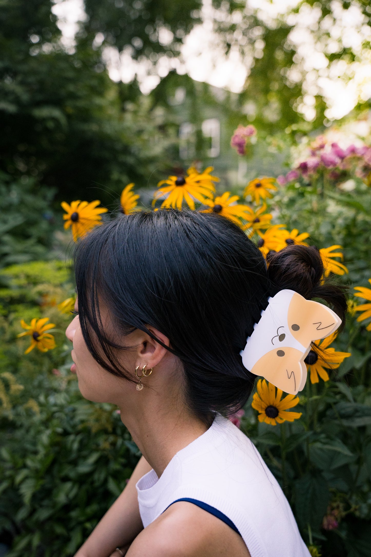 Corgi Tan Hair Claw Clip