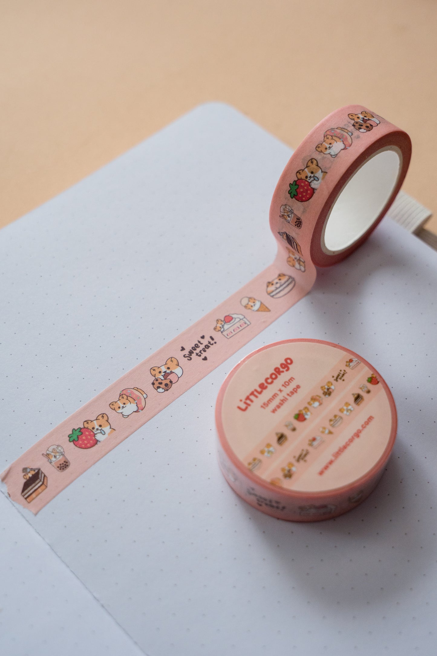 Sweet Treats Corgi Washi Tape