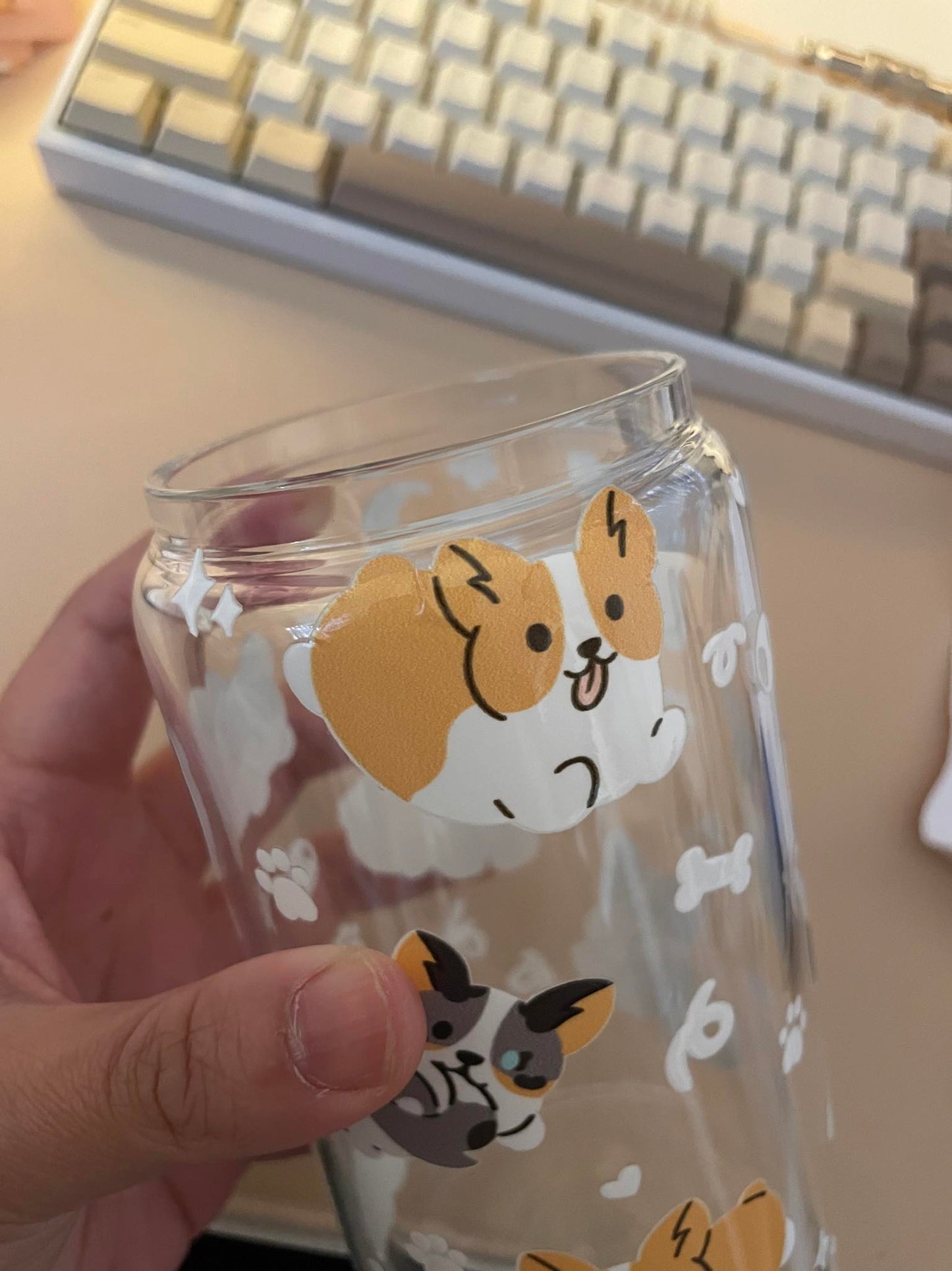 *IMPERFECT* Corgo Cup — Glass Cup with Bamboo Lid and Glass Straw