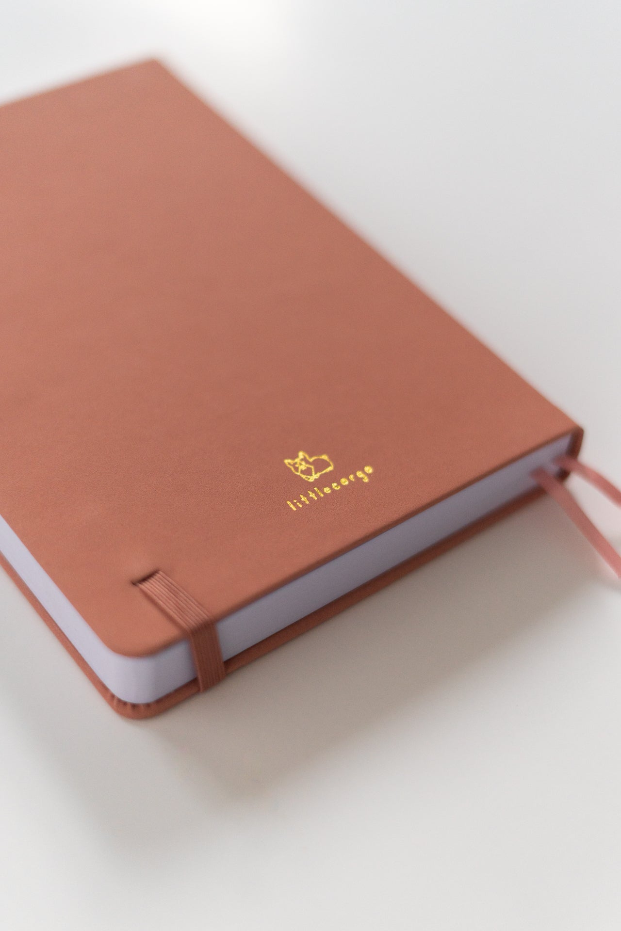 Dusty Pink Dotted A5 Corgi Bullet Journal Notebook with 180GSM Paper
