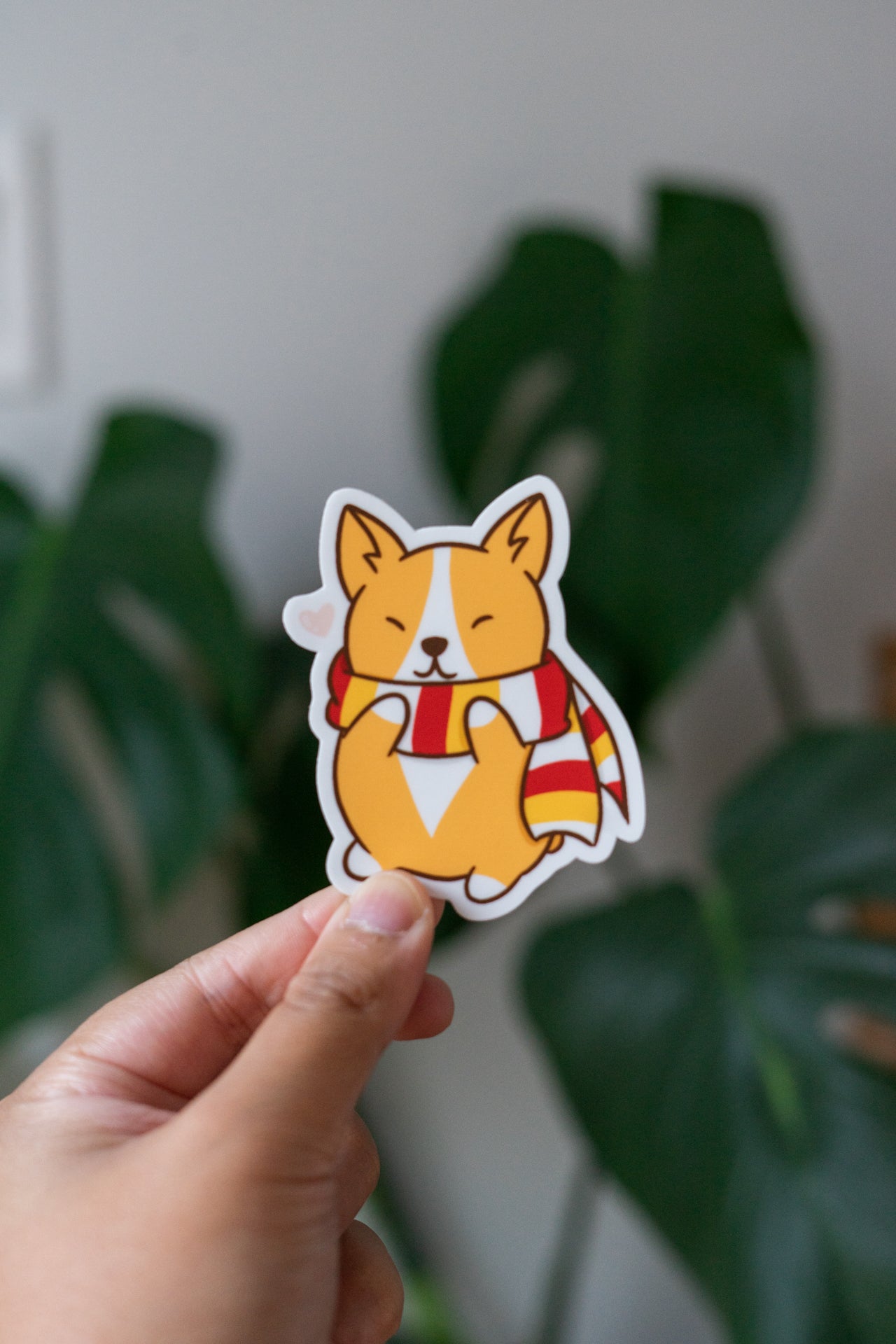 Cozy Scarf Corgi Sticker