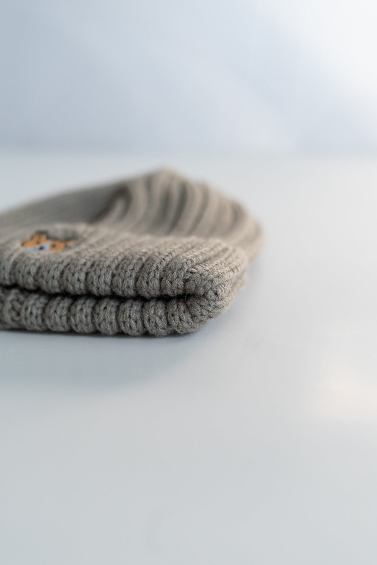 Embroidered Ribbed Knit Acrylic Wool Beanie Hat