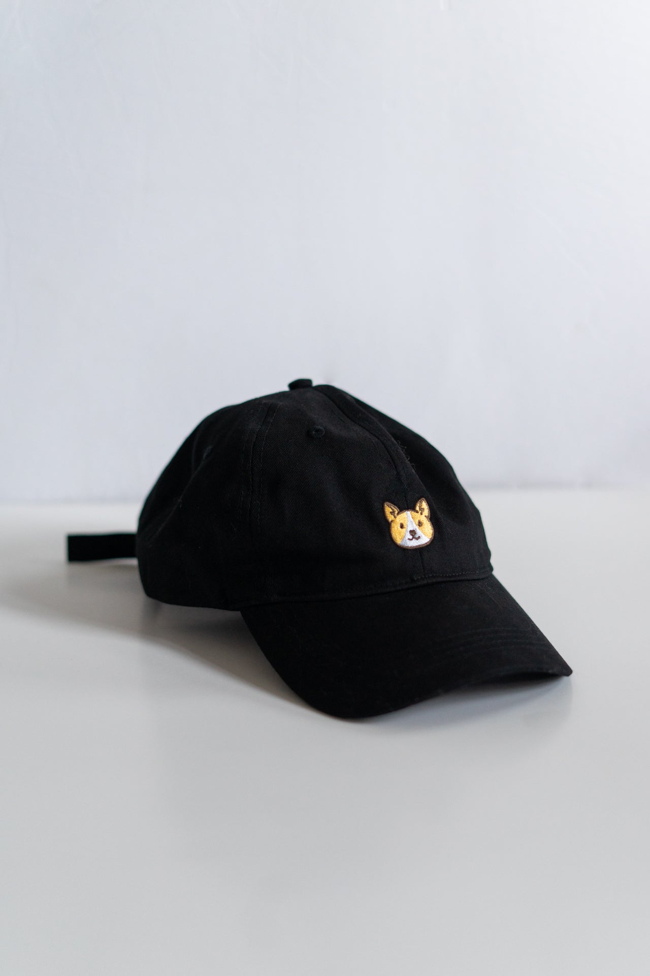 Embroidered Corgi Cotton Baseball Dad Hat