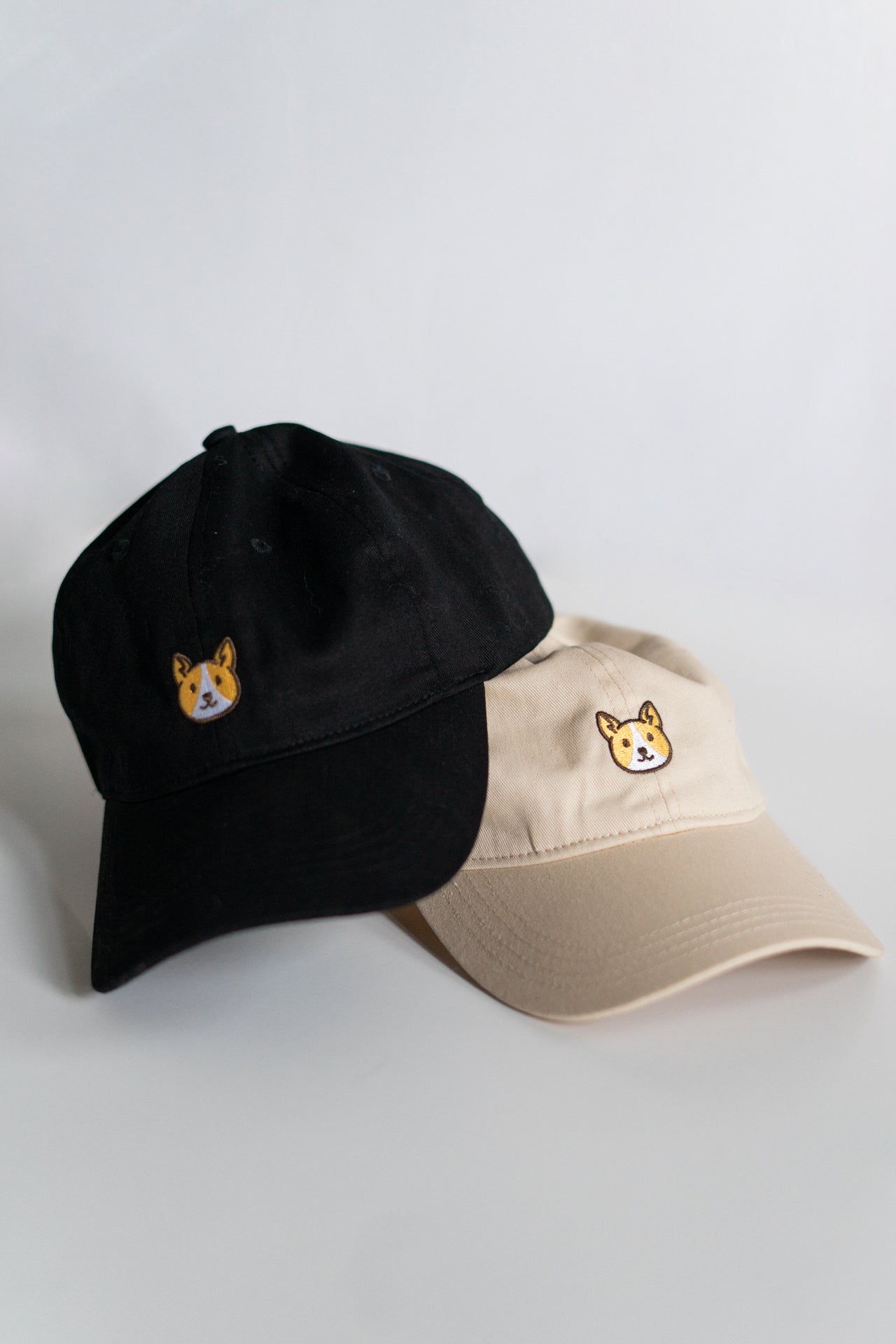 Embroidered Corgi Cotton Baseball Dad Hat