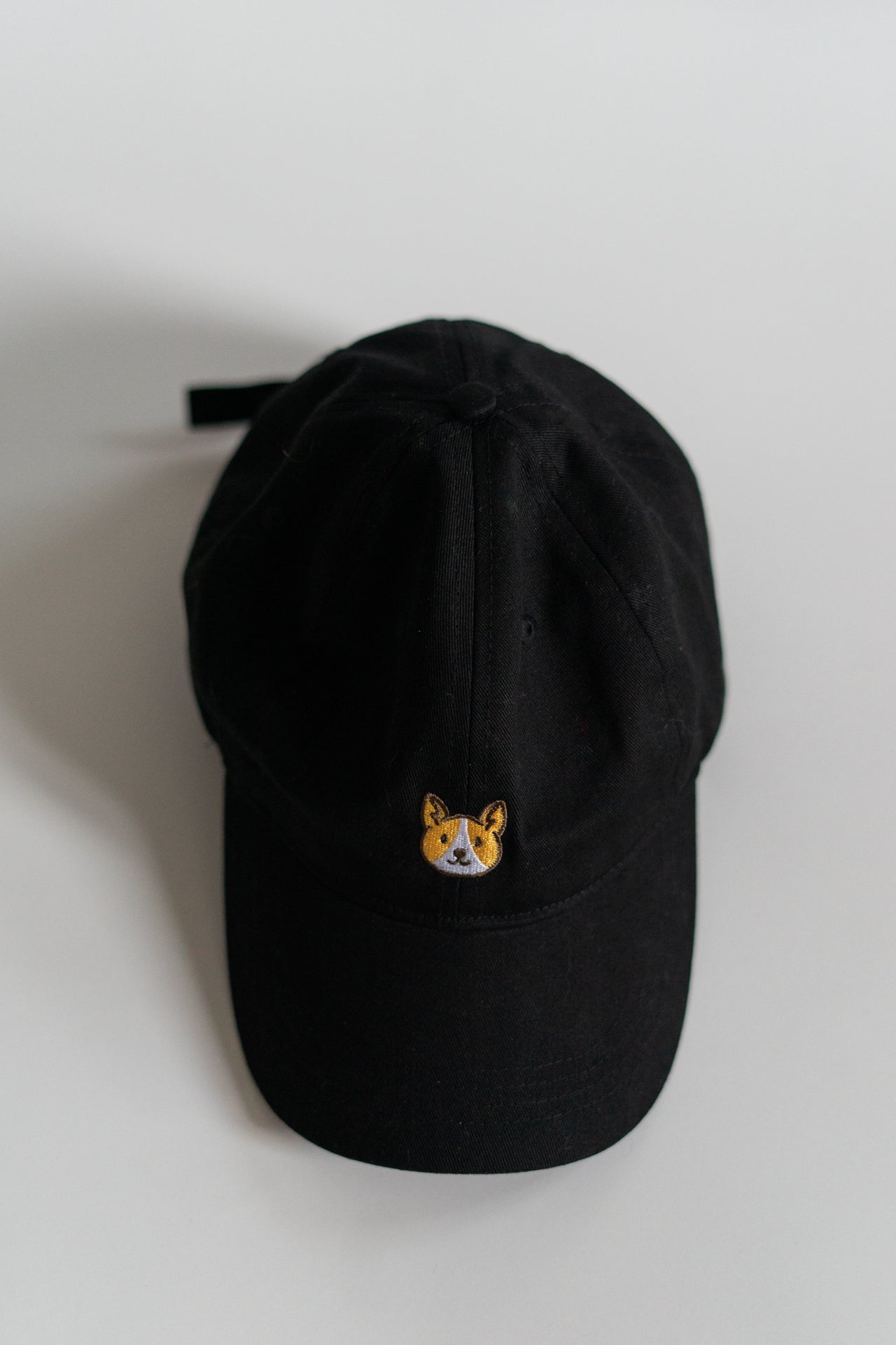 Embroidered Corgi Cotton Baseball Dad Hat