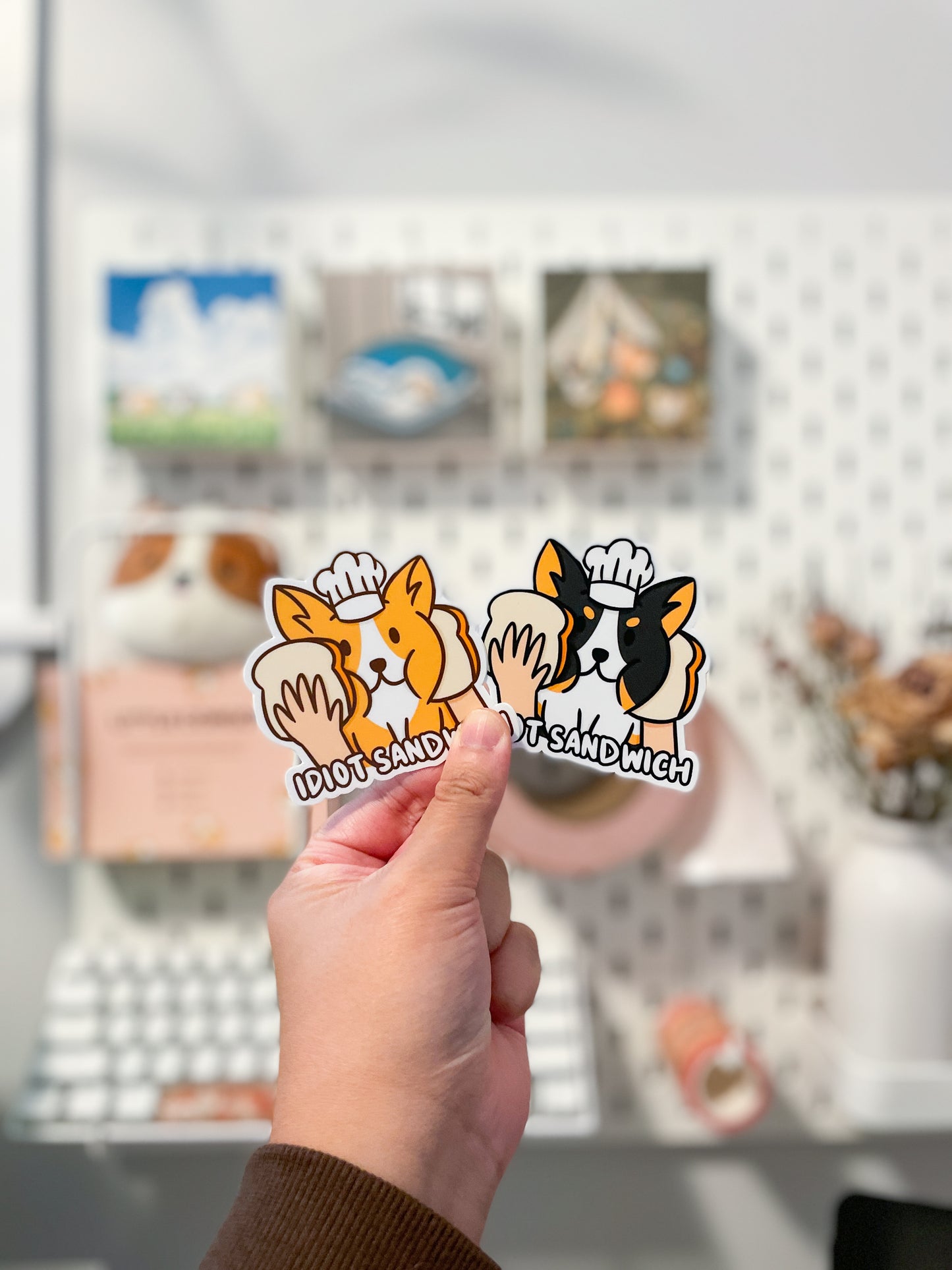 Idiot Sandwich Corgi Vinyl Sticker