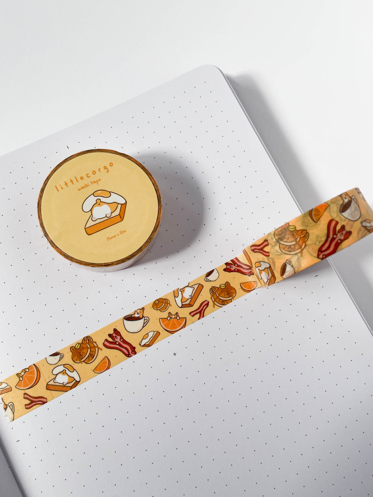 Breakfast Corgi Washi Tape