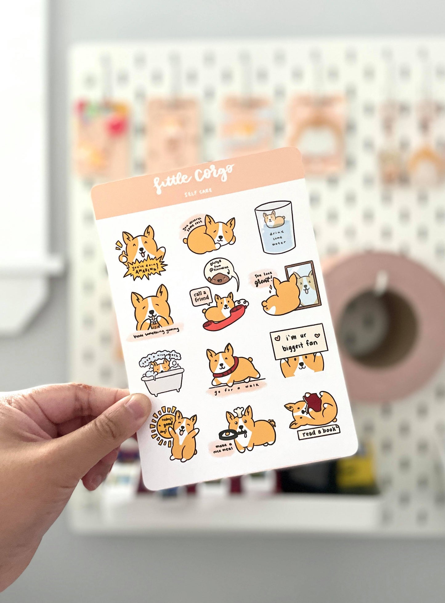 Motivational Mango & Self Care Sticker Sheet