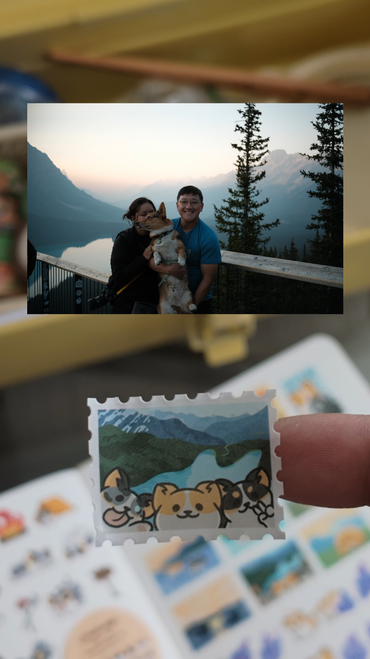 Adventure Corgis Stamp Washi Tape