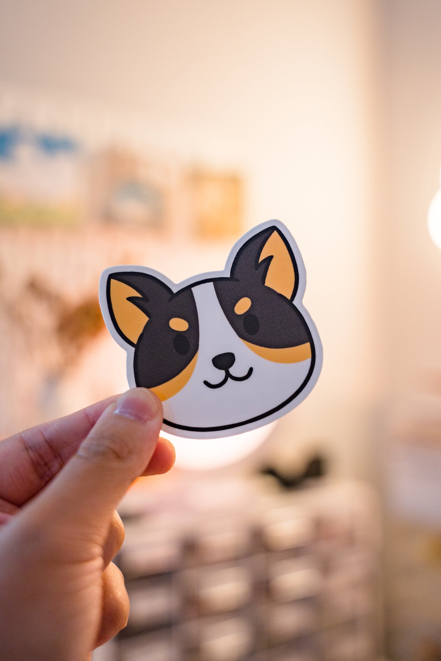 Corgi Face Vinyl Sticker