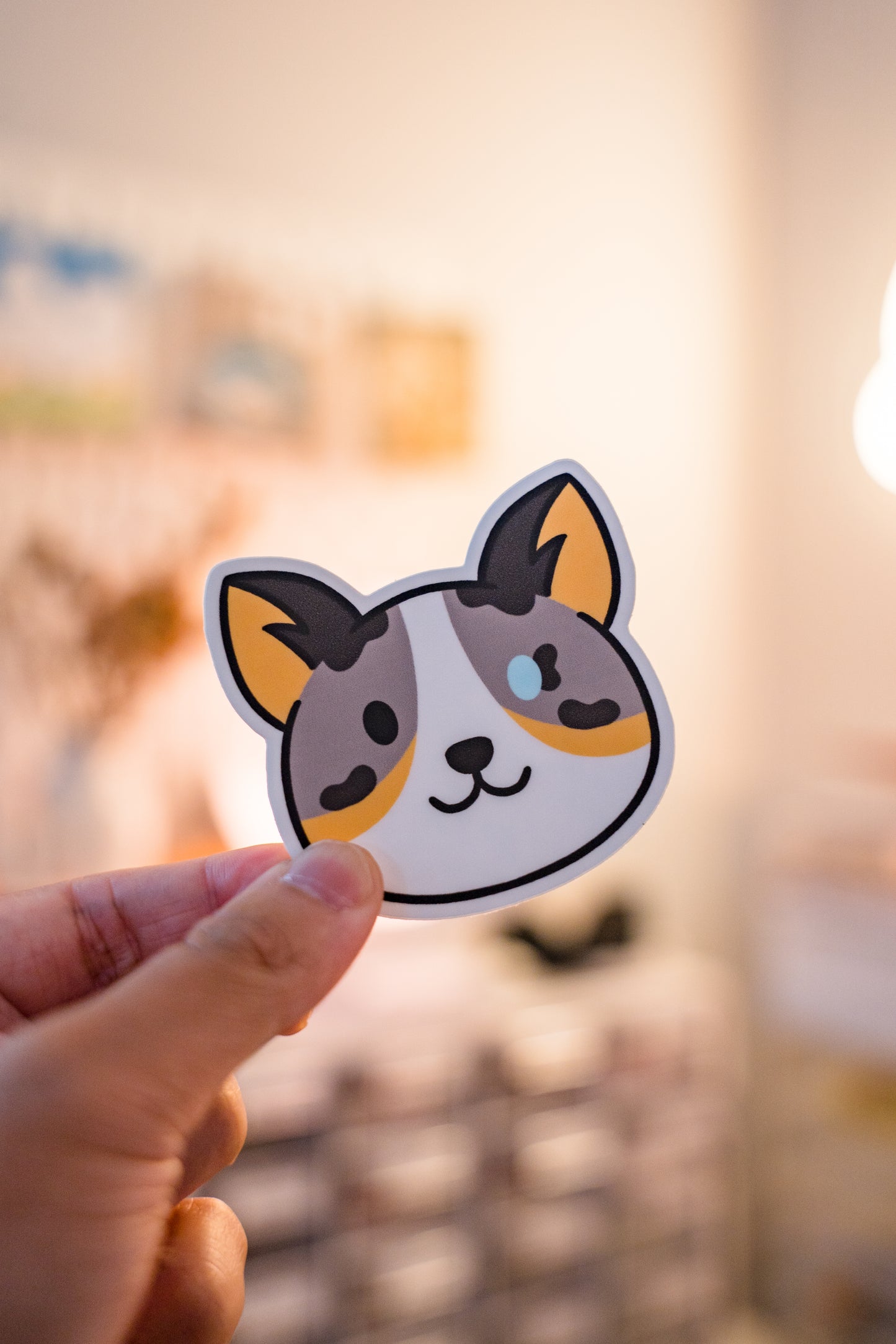 Corgi Face Vinyl Sticker