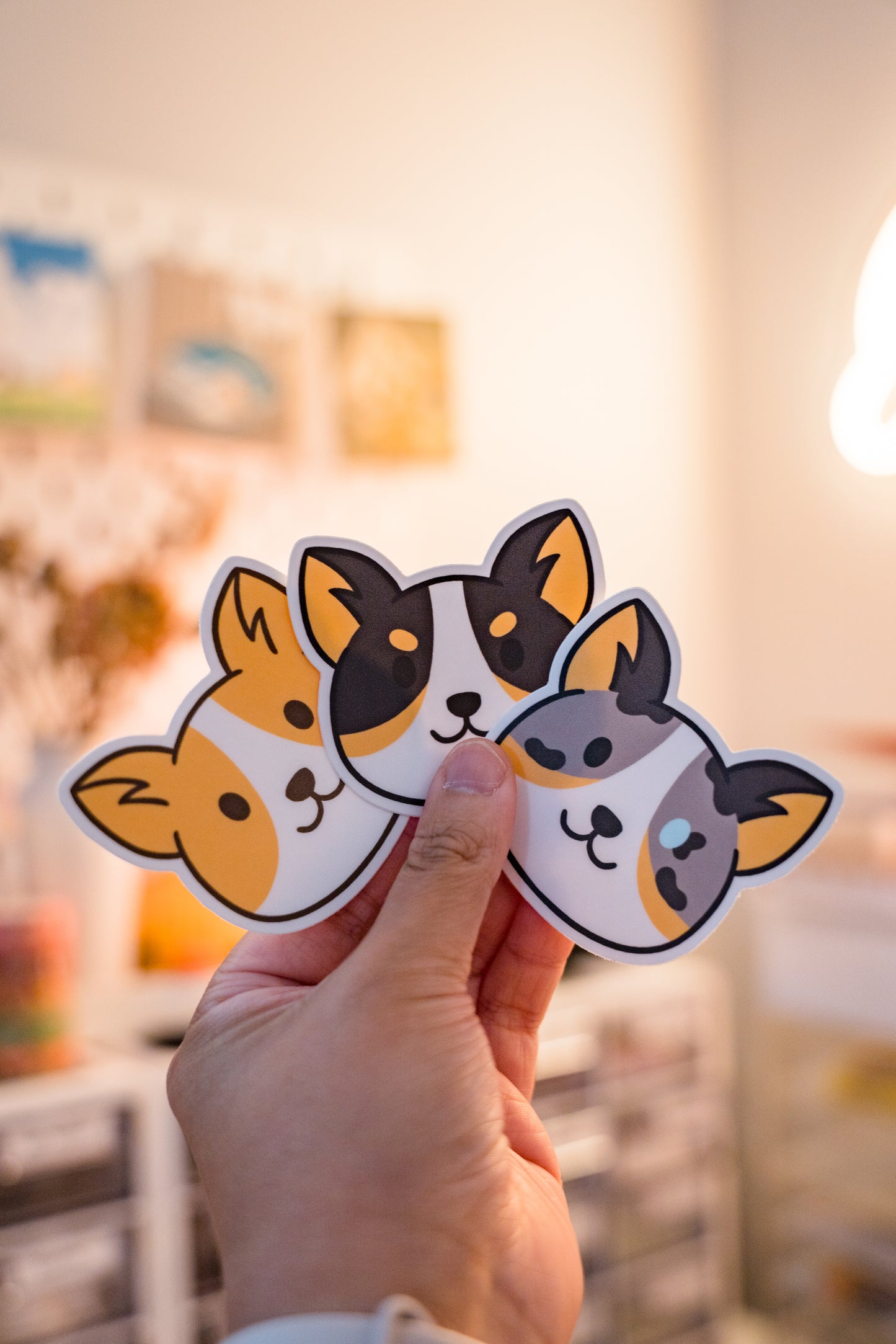 Corgi Face Vinyl Sticker