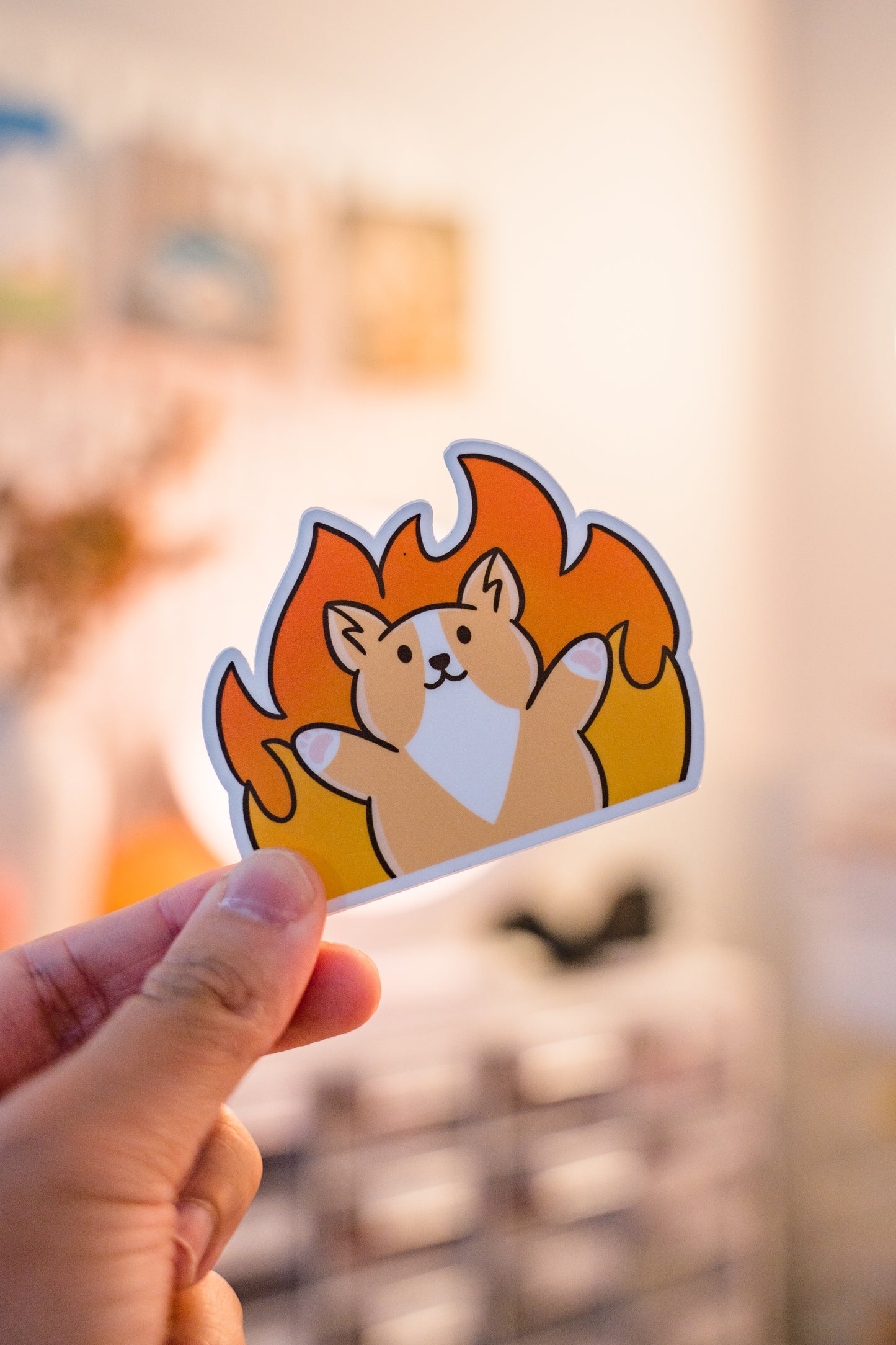 Arson Hellmo Corgi Vinyl Sticker