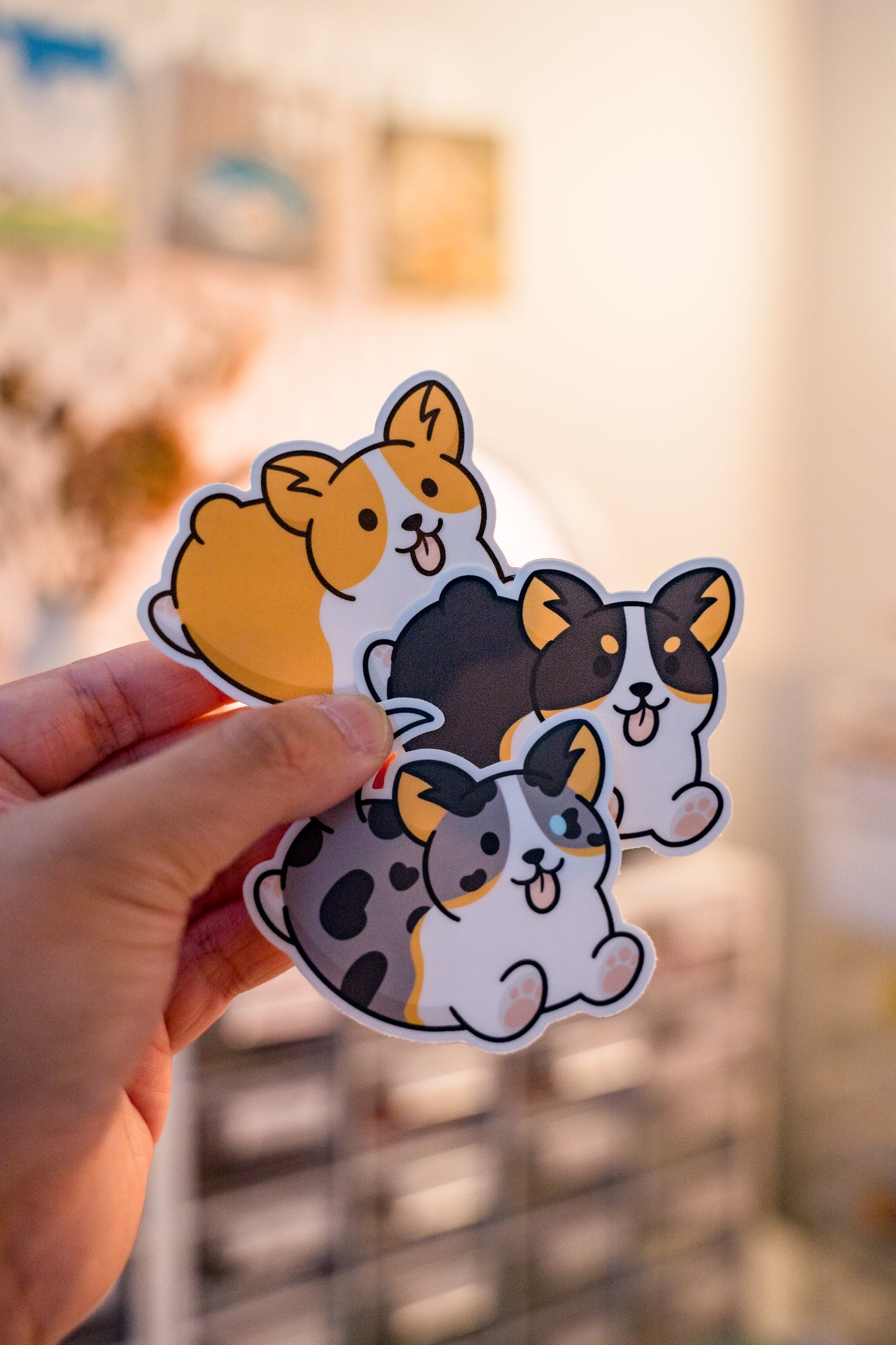 Running Corgi Vinyl Sticker