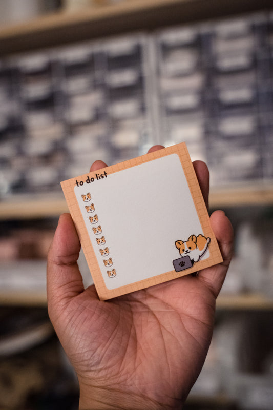 To Do List Corgi Bullets Sticky Notes