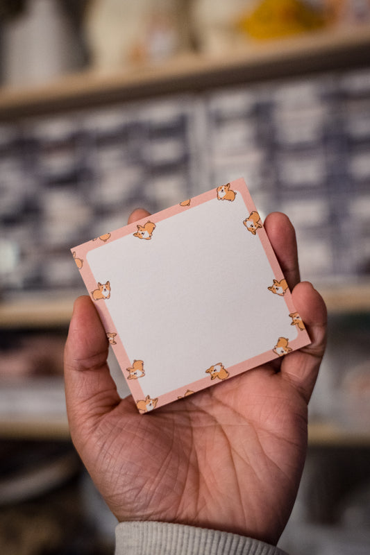 Classic Corgi Bordered Sticky Notes