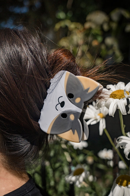 Corgi Tricolour Hair Claw Clip