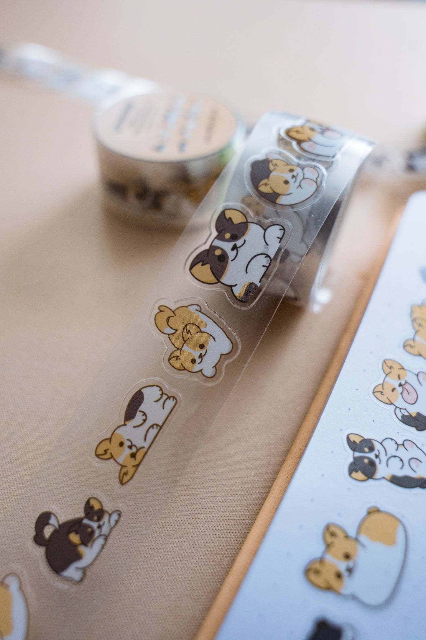 Pembroke/Cardigan Welsh Corgis Transparent Sticker Roll