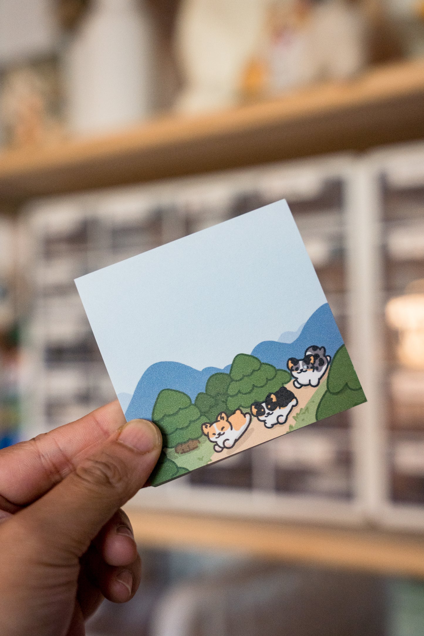 Hiking Corgi Sticky Notes