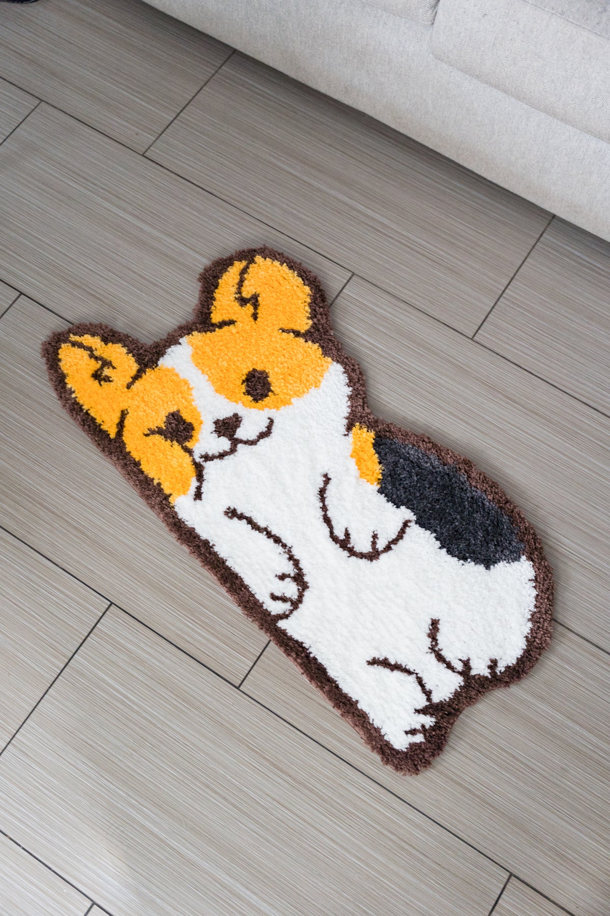 *PRE-ORDER* Unevenly Toasted Red Head Tricolour Squishy Corgi Indoor Rug
