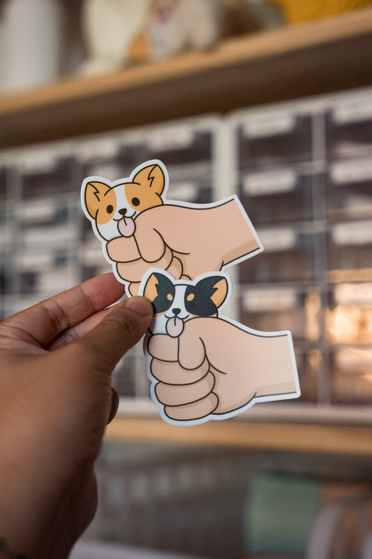 Death Grip Corgi Vinyl Sticker