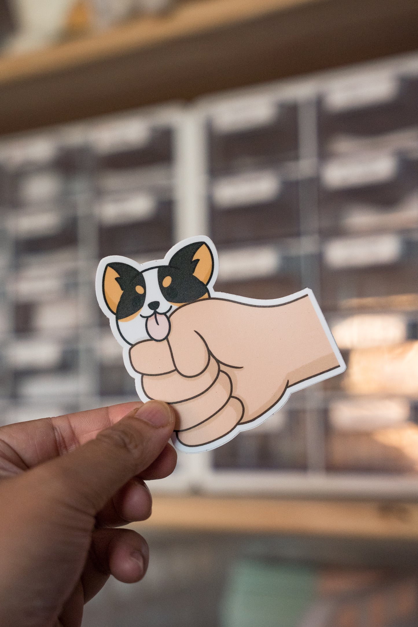 Death Grip Corgi Vinyl Sticker