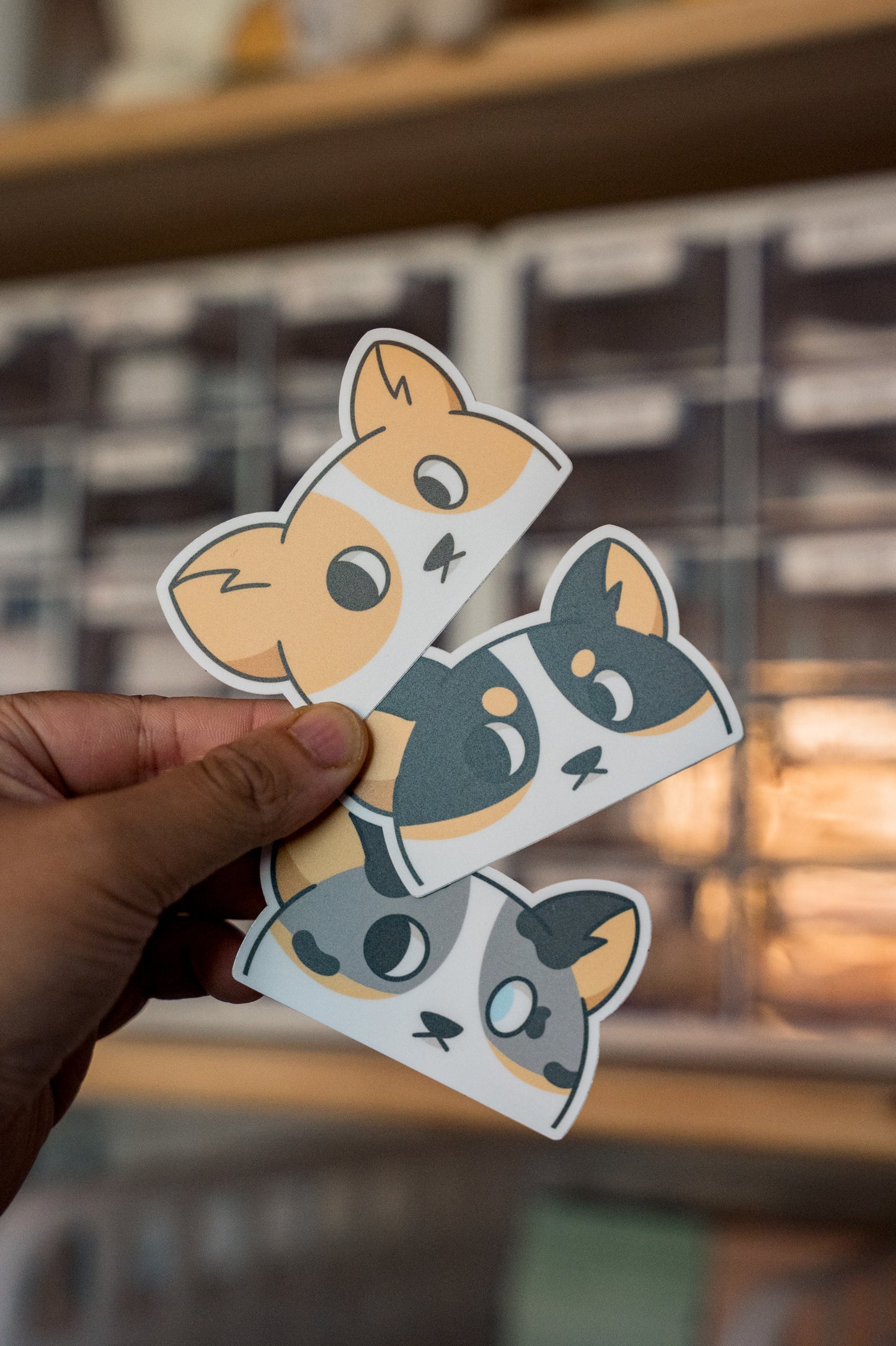 Side Eye Corgi Vinyl Sticker