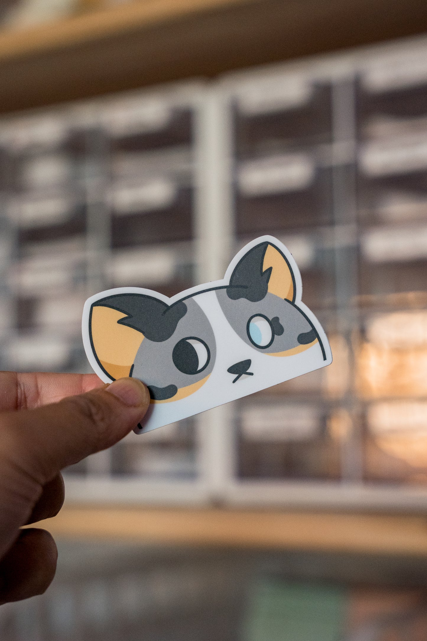 Side Eye Corgi Vinyl Sticker