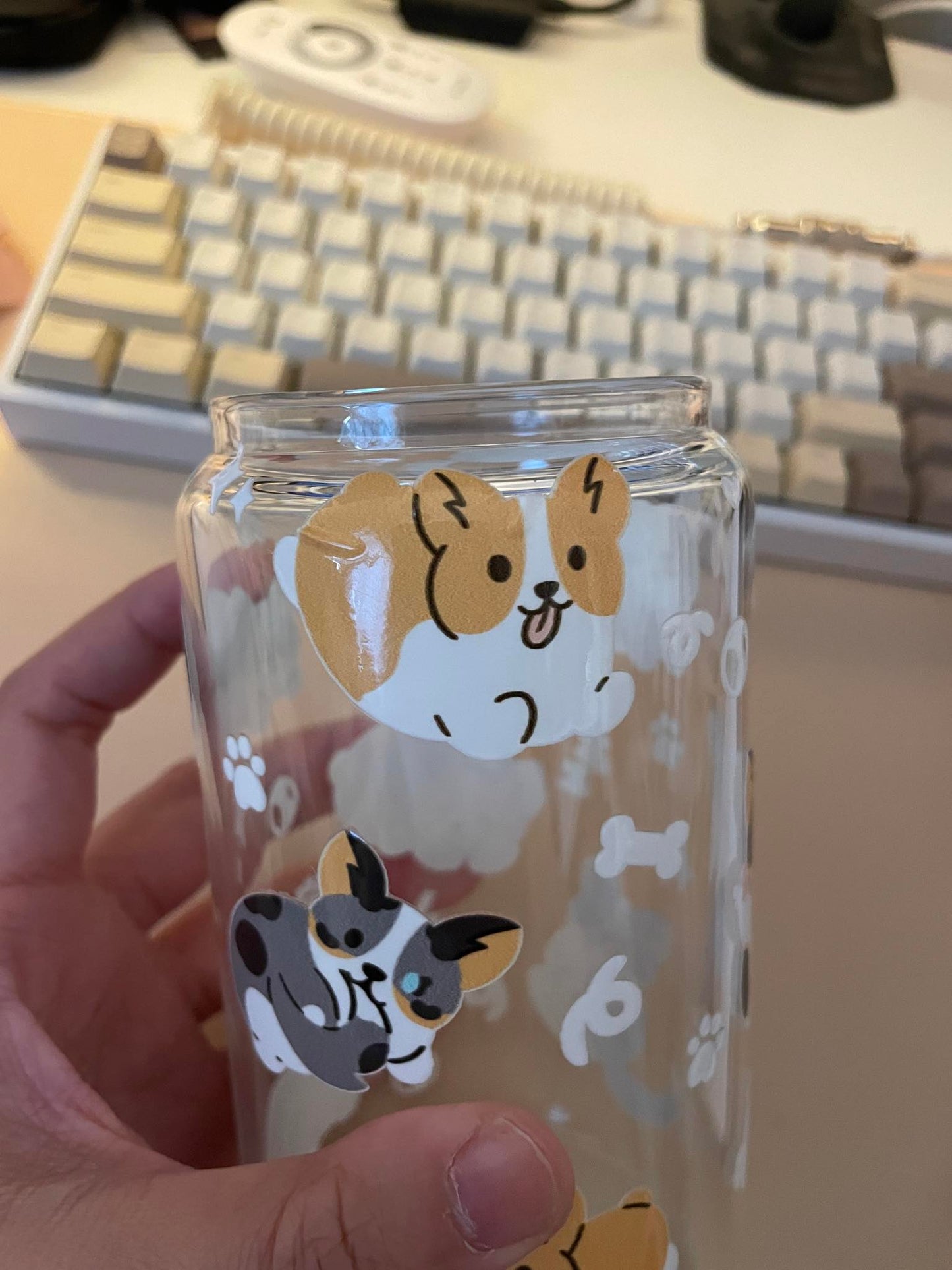 *IMPERFECT* Corgo Cup — Glass Cup with Bamboo Lid and Glass Straw