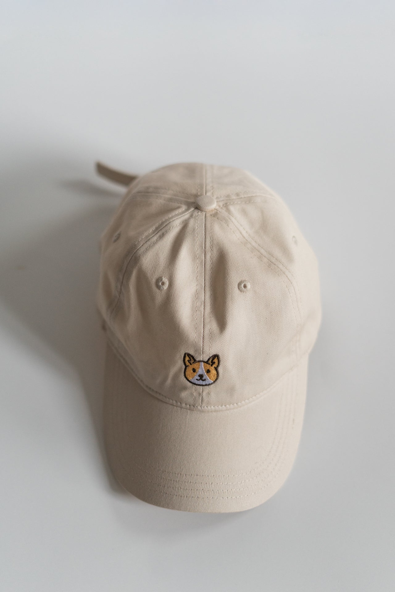 Embroidered Corgi Cotton Baseball Dad Hat