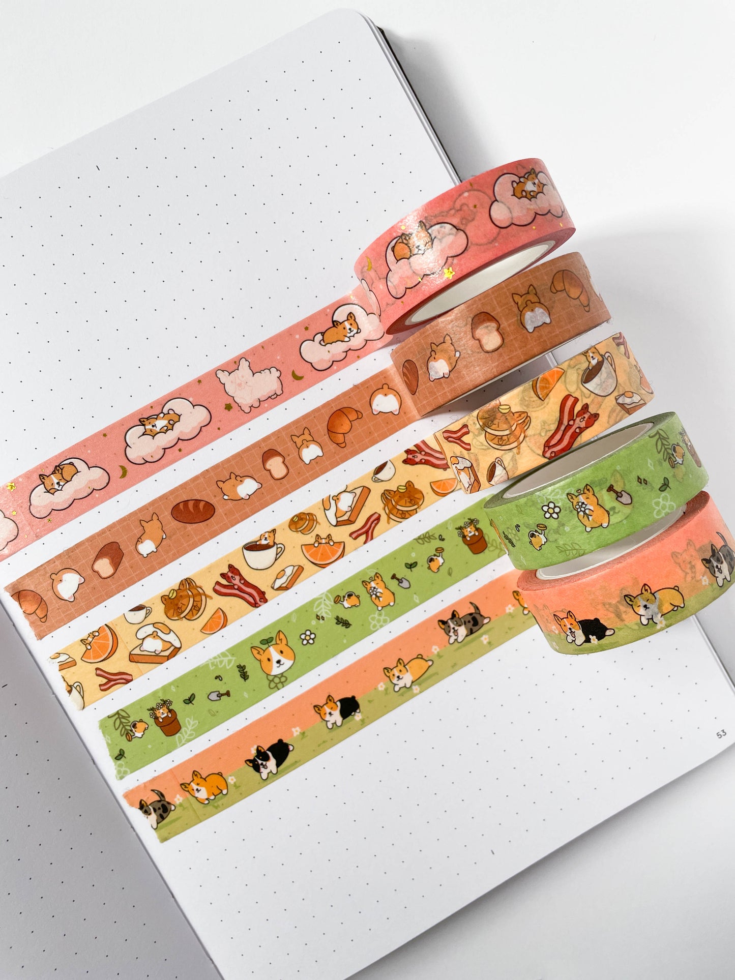 2022 Collection Corgi Washi Tape Bundle