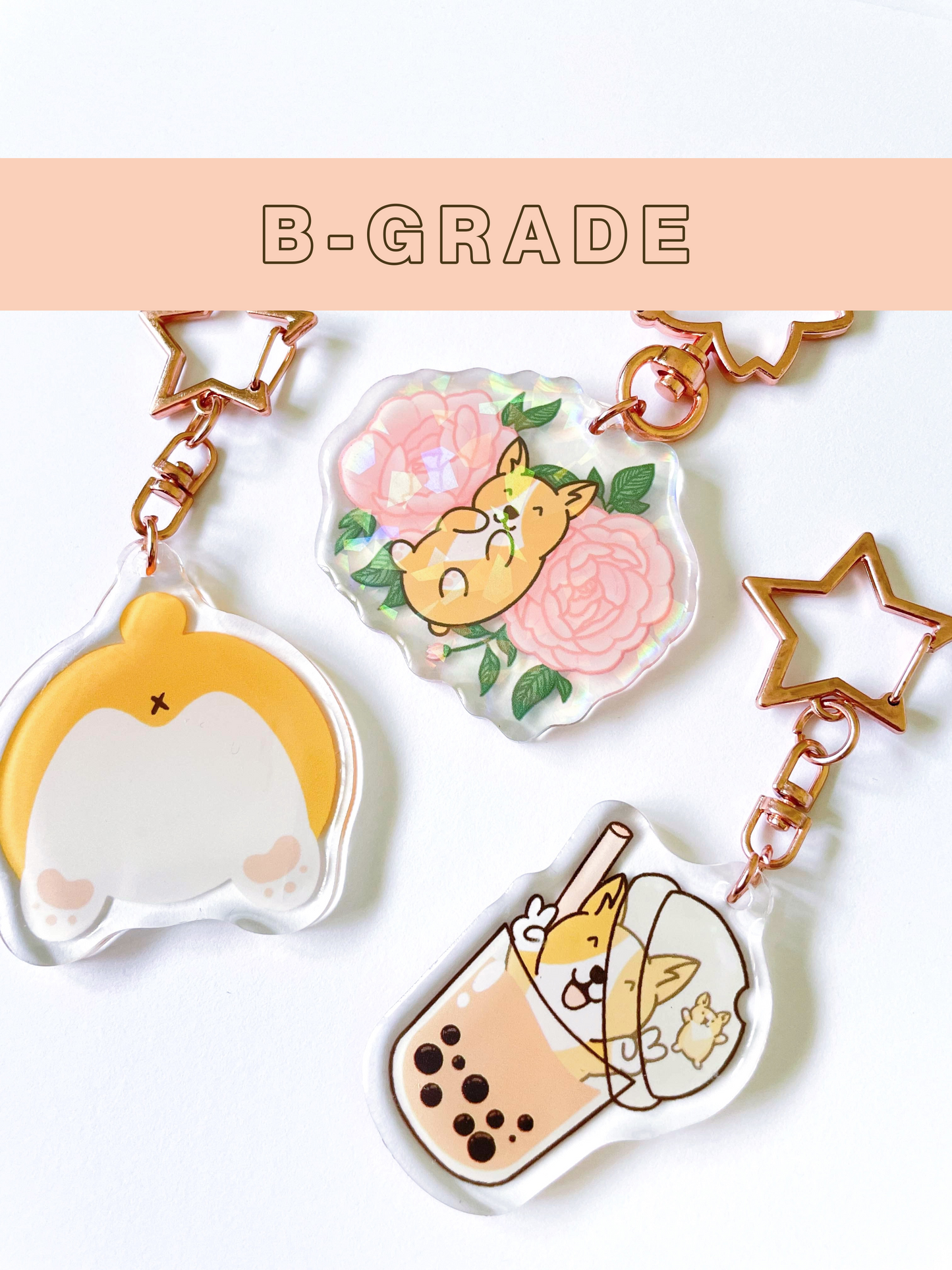 *B-GRADE* Acrylic Corgo Keychains